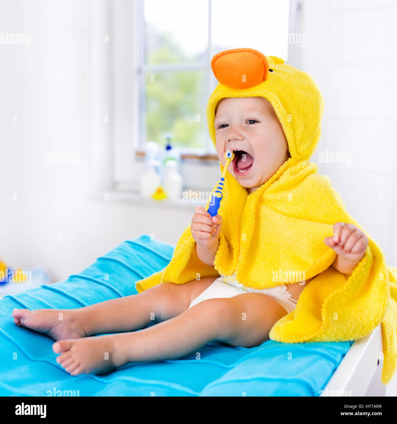 yellow changing table