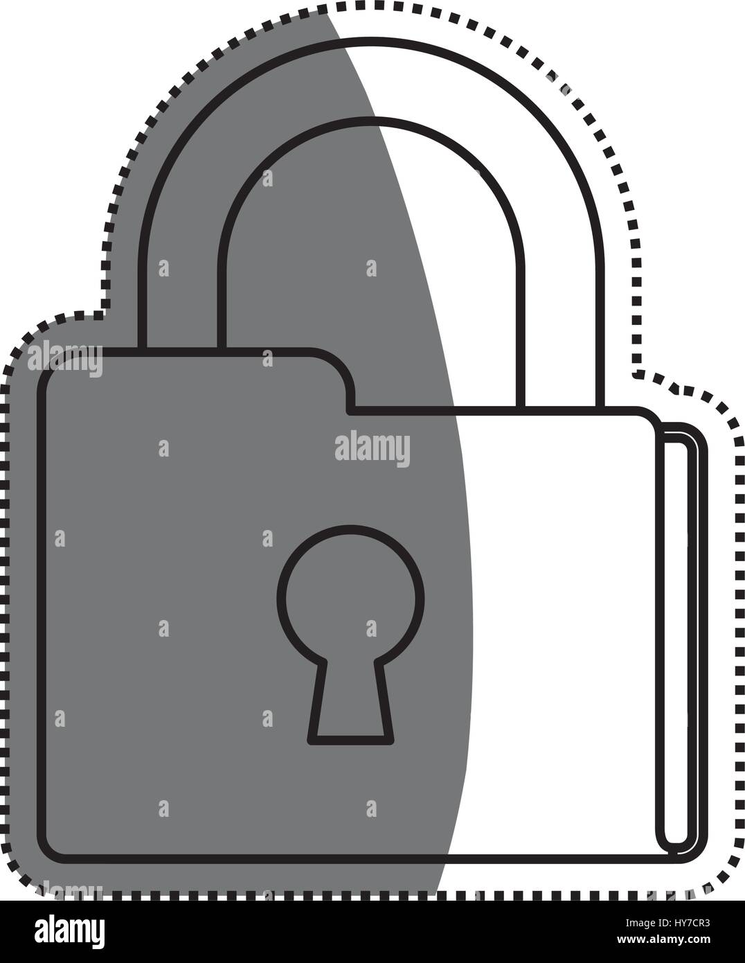 folder padlock documents security vector icon illustration Stock Vector ...