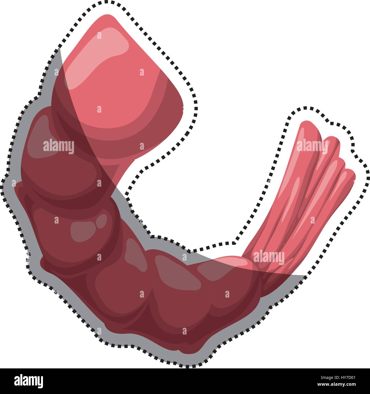 seafood shrimp ingredient vector icon illustration colored Stock Vector ...