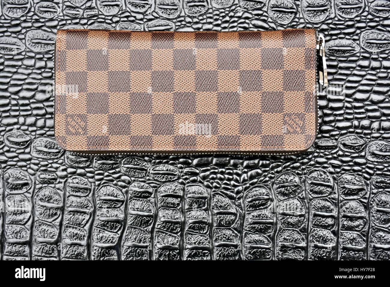 Louis Vuitton zippy wallet Stock Photo