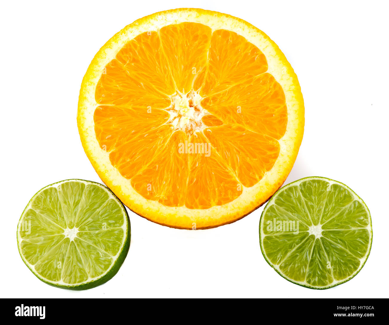 slice of orange isolated on white background Stock Photo - Alamy