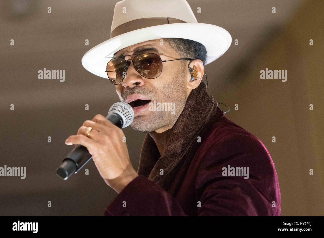 Philadelphia, Pennsylvania, USA. 1st Apr, 2017. Grammy nominated R&B singer, actor and song writer, ERIC BENET, performs at the WDAS Women of Excellence Award Luncheon held at the Sheraton Hotel in Philadelphia Pa It's the 3rd Annual WDAS Women of Excellence Luncheon presented by Gwynedd Mercy University. Credit: Ricky Fitchett/ZUMA Wire/Alamy Live News Stock Photo
