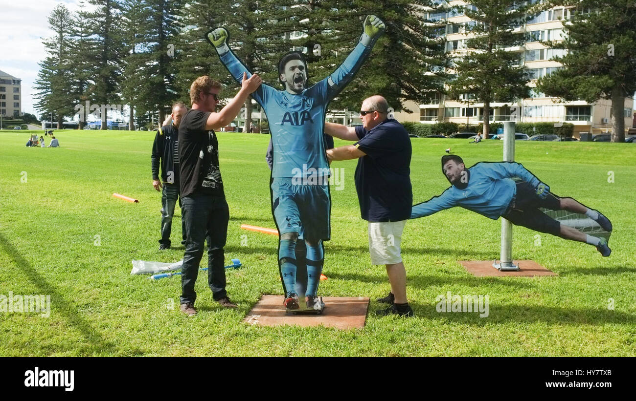 Adelaide Australia. 2nd April 2017. Members of the Tottenham Supporters