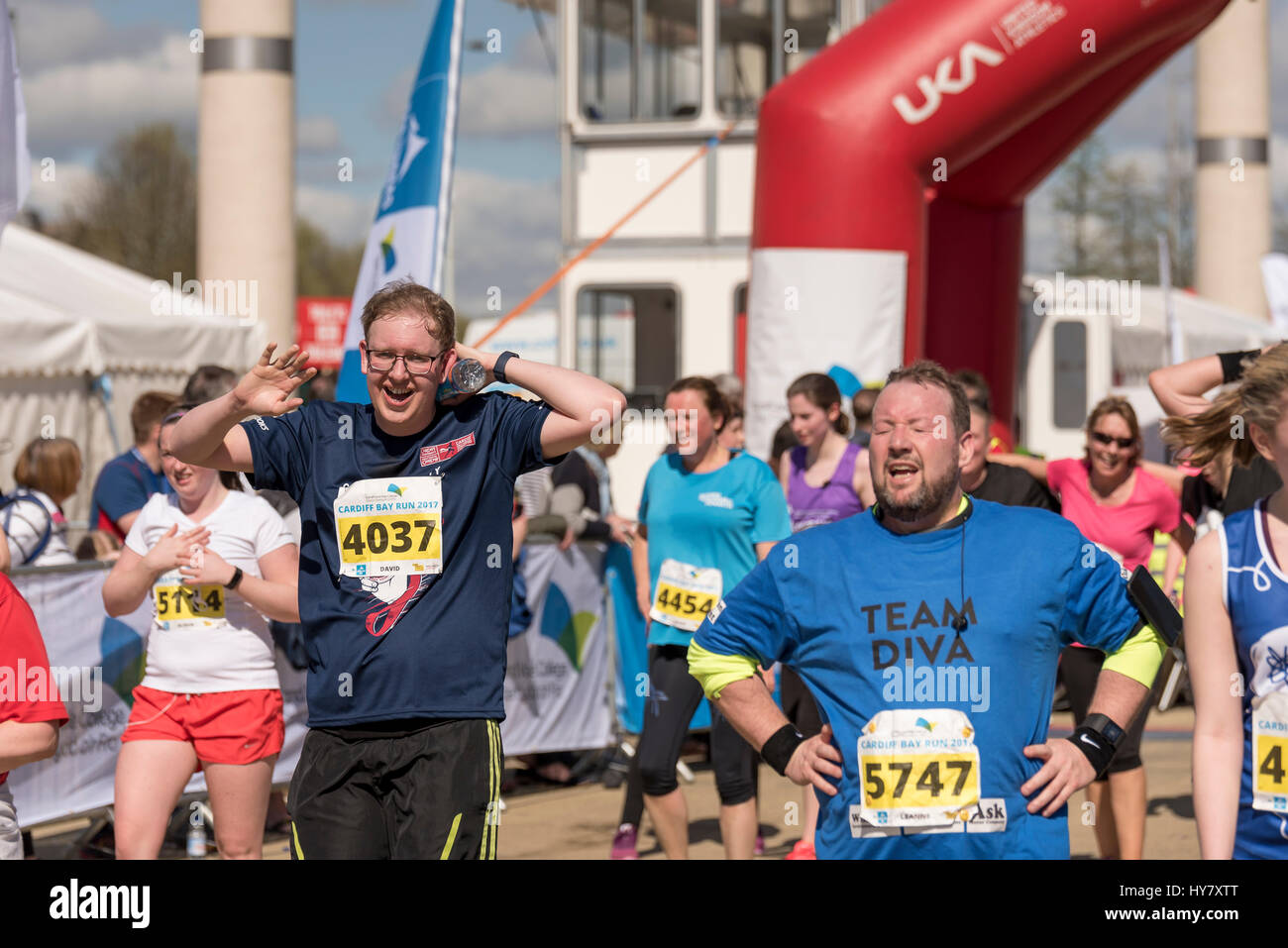 Cardiff, 2nd March 2017. Participants take part in the Cardiff Bay 10k ...