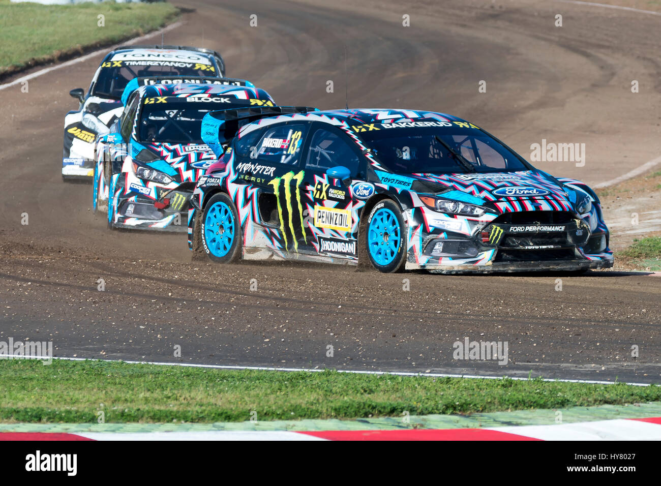 Horloge Miniature BAKKERUD – Rallycross Barcelone 2017 – Ford Focus RS – Bleu