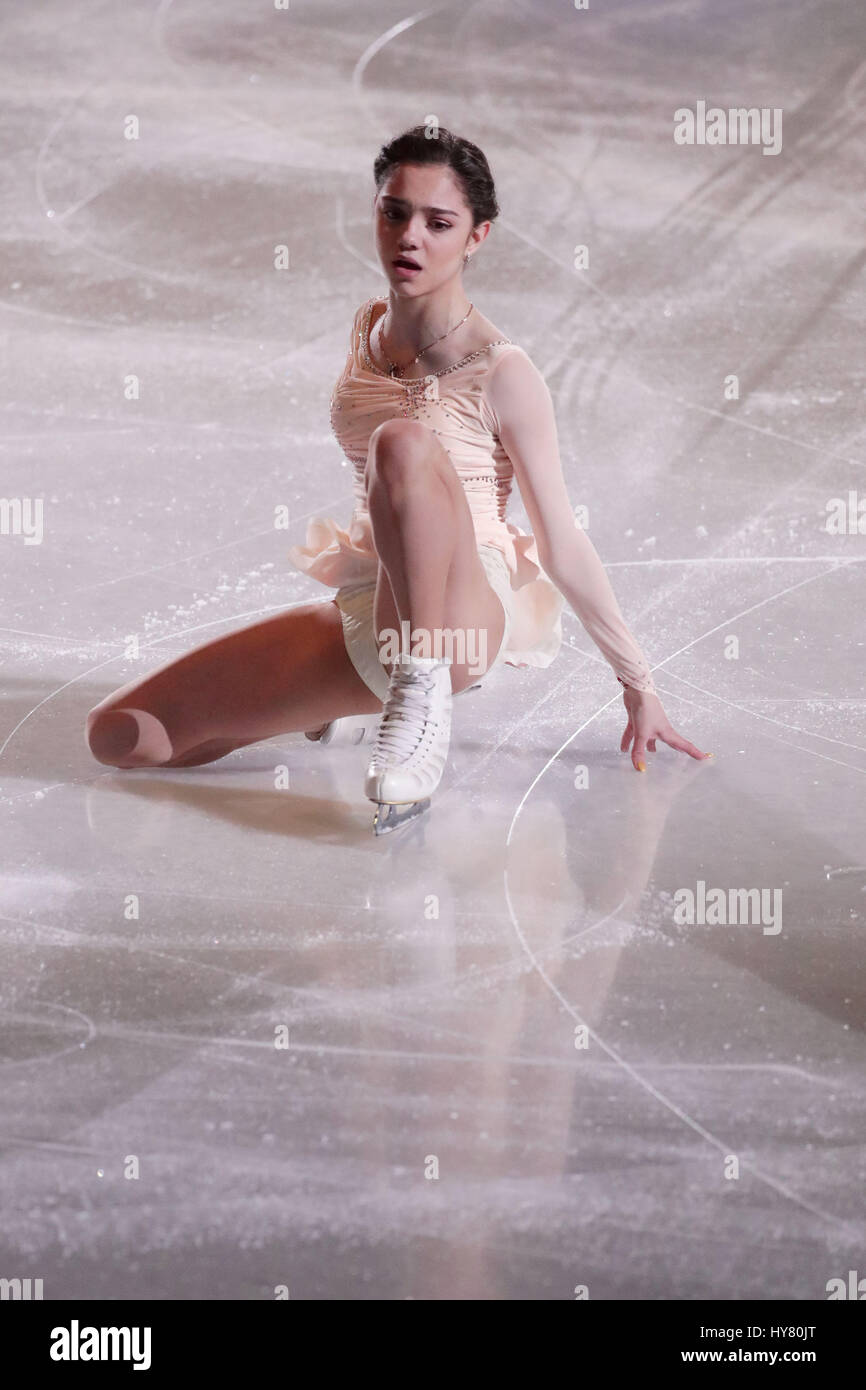 Helsinki, Finland. 2nd Apr, 2017. Evgenia Medvedeva of Russia