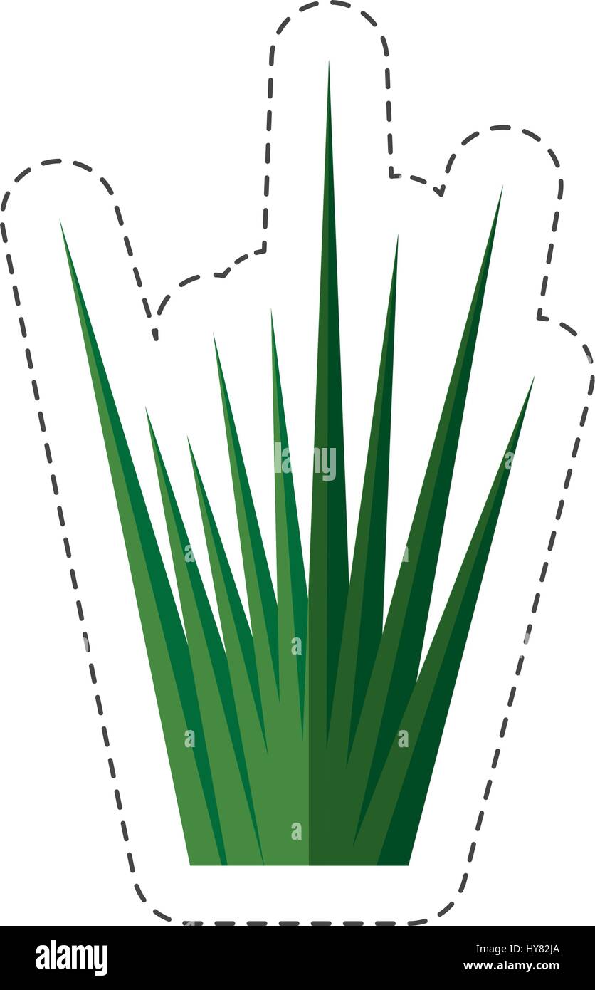 green plant icon over white background. colorful design. vector ...