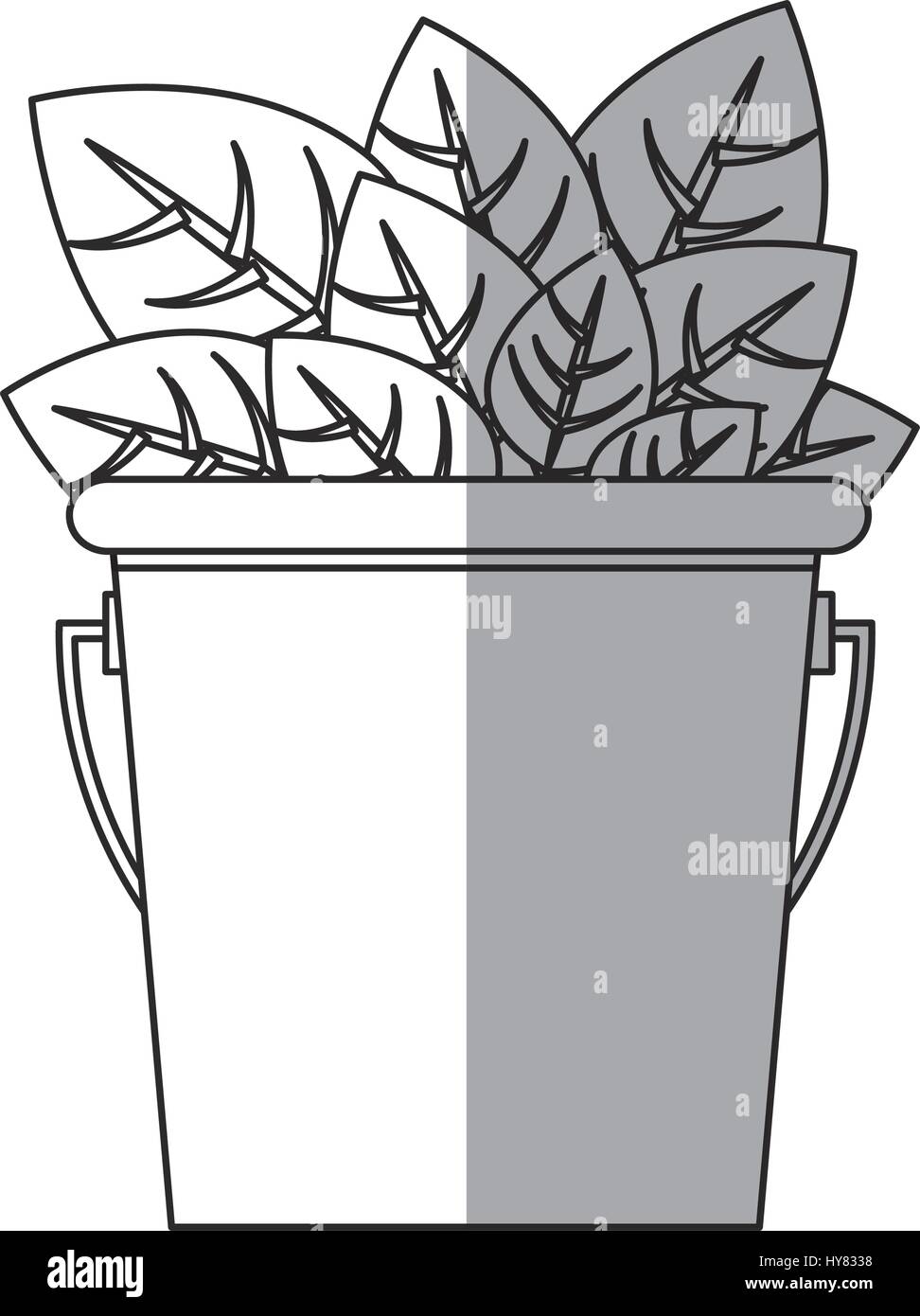 plant in a pot icon over white background. vector illustration Stock ...