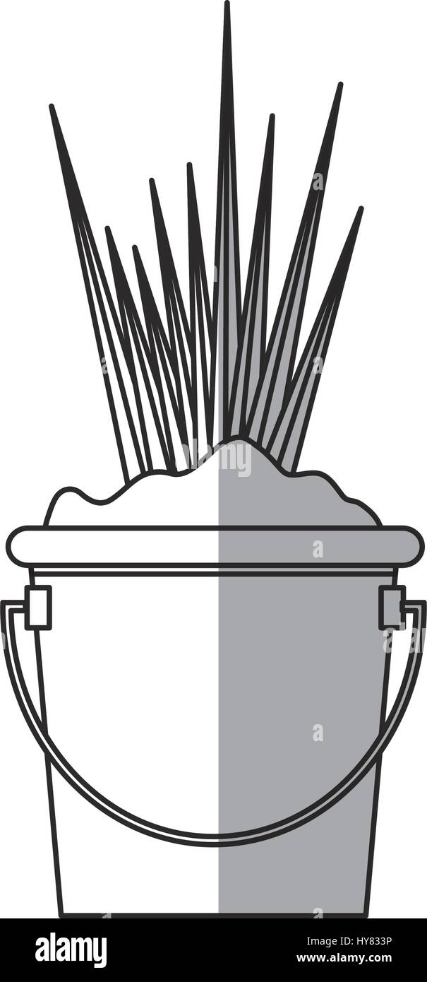 plant in a pot icon over white background. vector illustration Stock ...