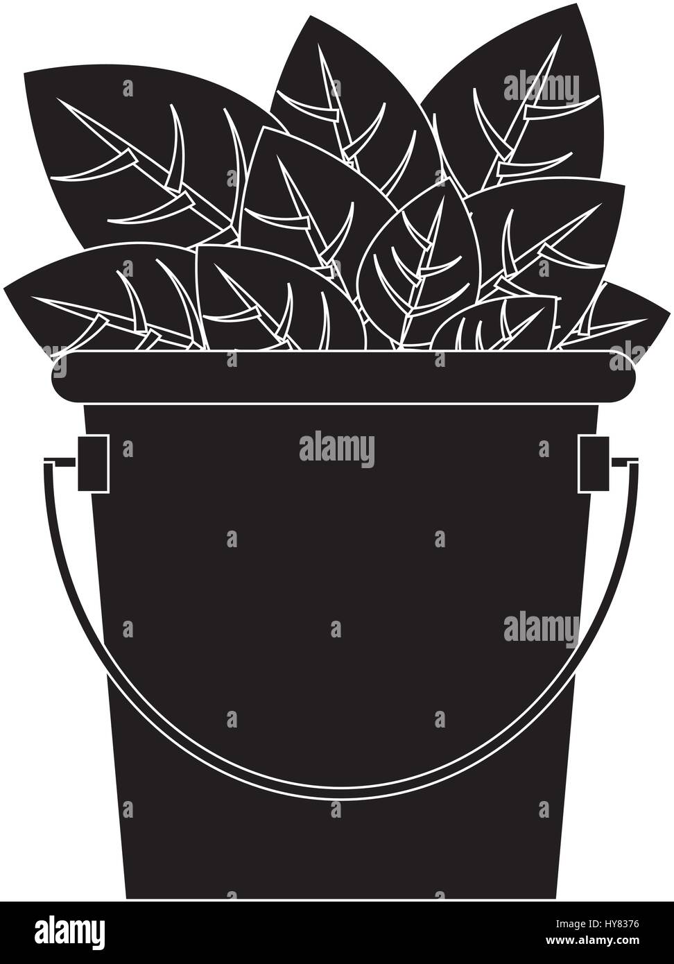 plant in a pot icon over white background. vector illustration Stock ...