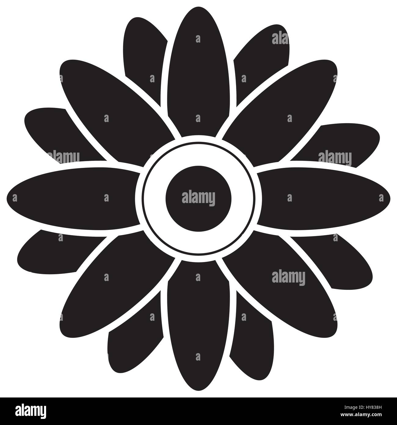 beautiful flower icon over white background. vector illustration Stock ...