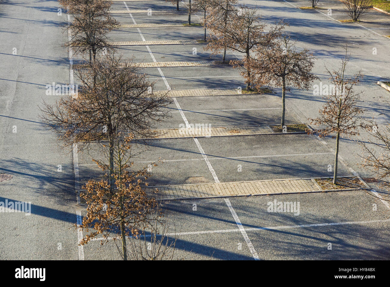 Empty Parking Lot ,Parking lane outdoor in public park Stock Photo Alamy
