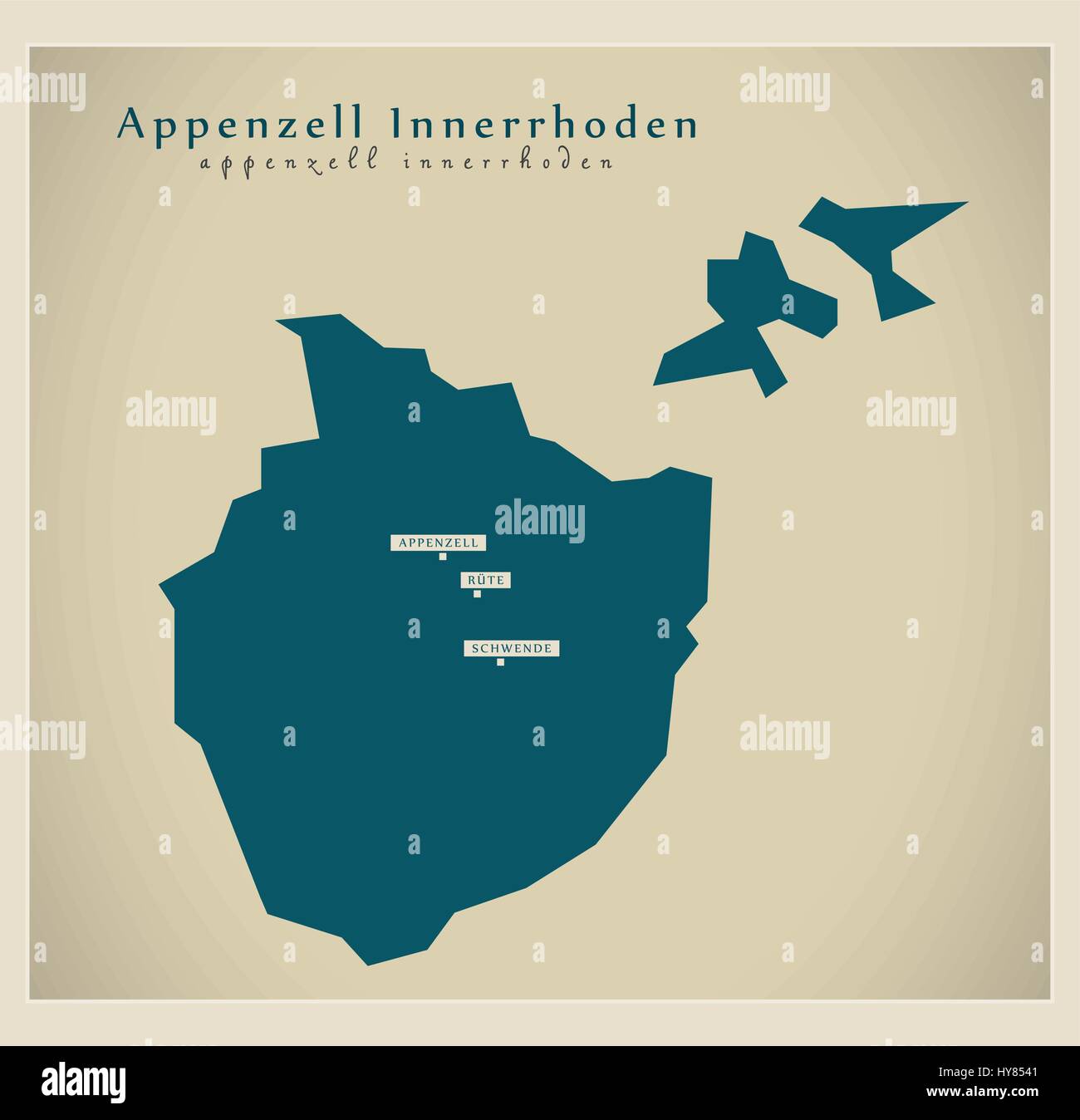 Modern Map - Appenzell Innerrhoden CH Stock Vector Image & Art - Alamy
