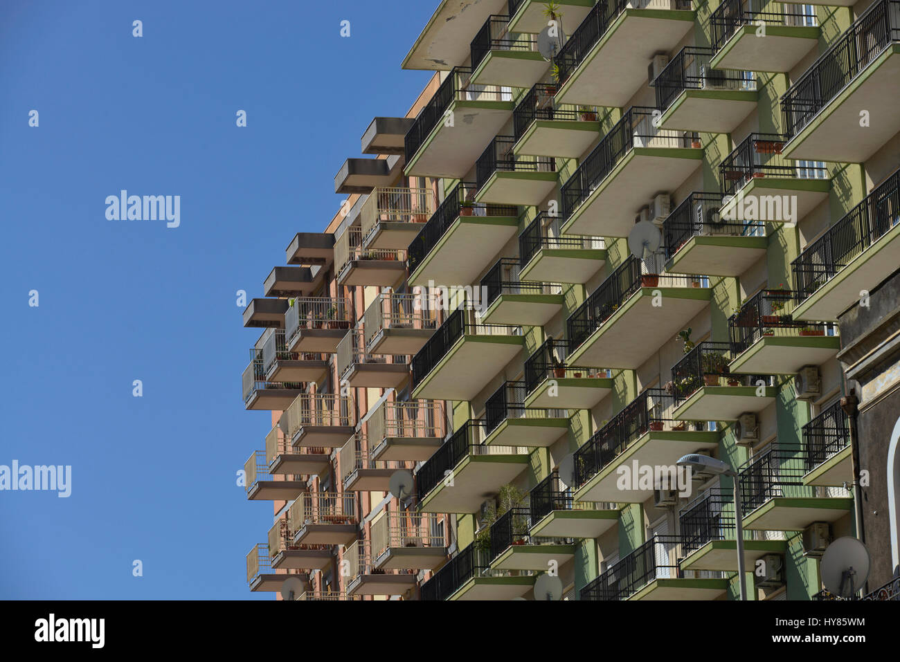 New building, via Matteo Renato Imbriani, Catania, Sicily, Italy
