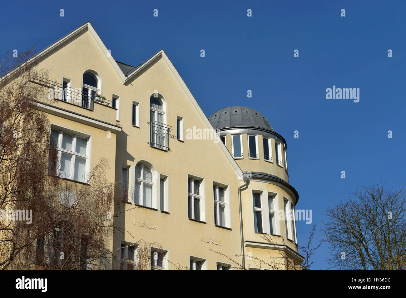 Old building, place Cosima, Friedenau, Berlin, Germany, Altbau, Cosimaplatz, Deutschland Stock Photo