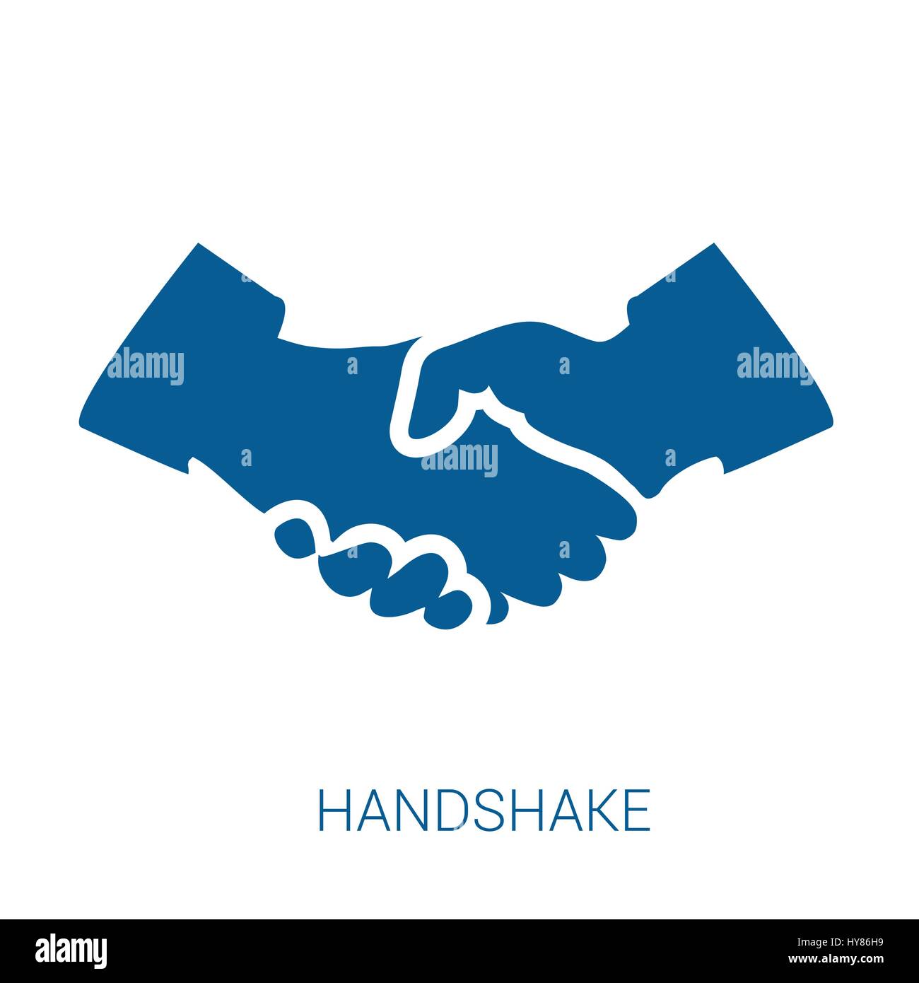 Blue Business Handshake Emoji Isolated On Stock Illustration