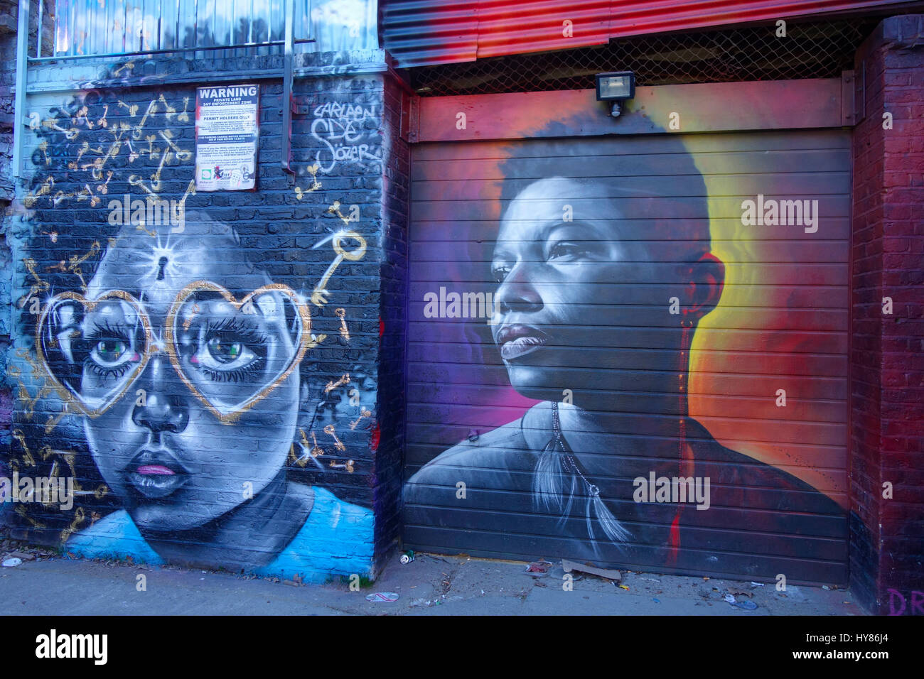 Graffiti And Street Art In Brick Lane, East London, Uk Stock Photo - Alamy