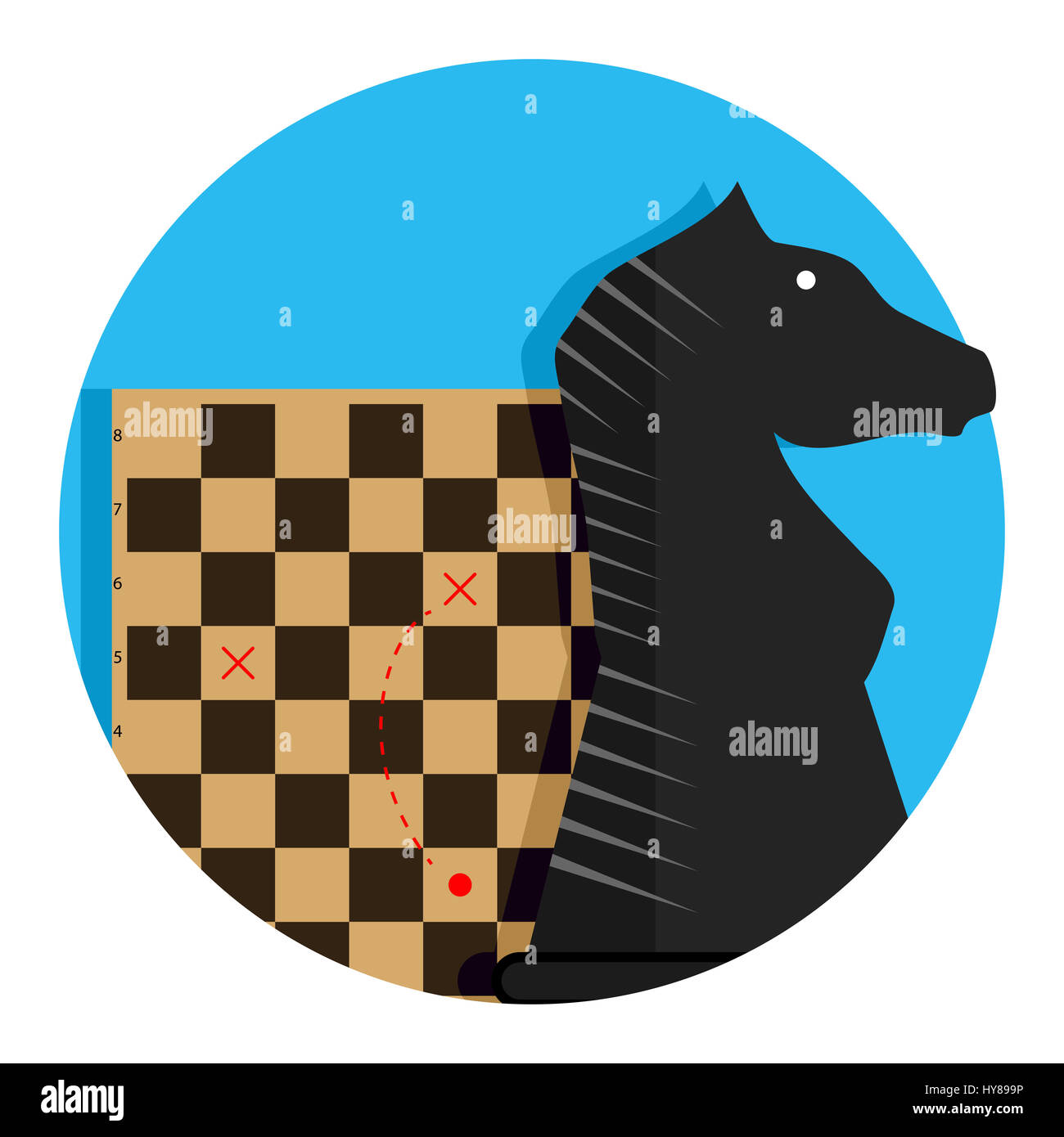 Tactic and strategy icon. Tactical solution, instruct for battle strategic, vector illustration Stock Photo