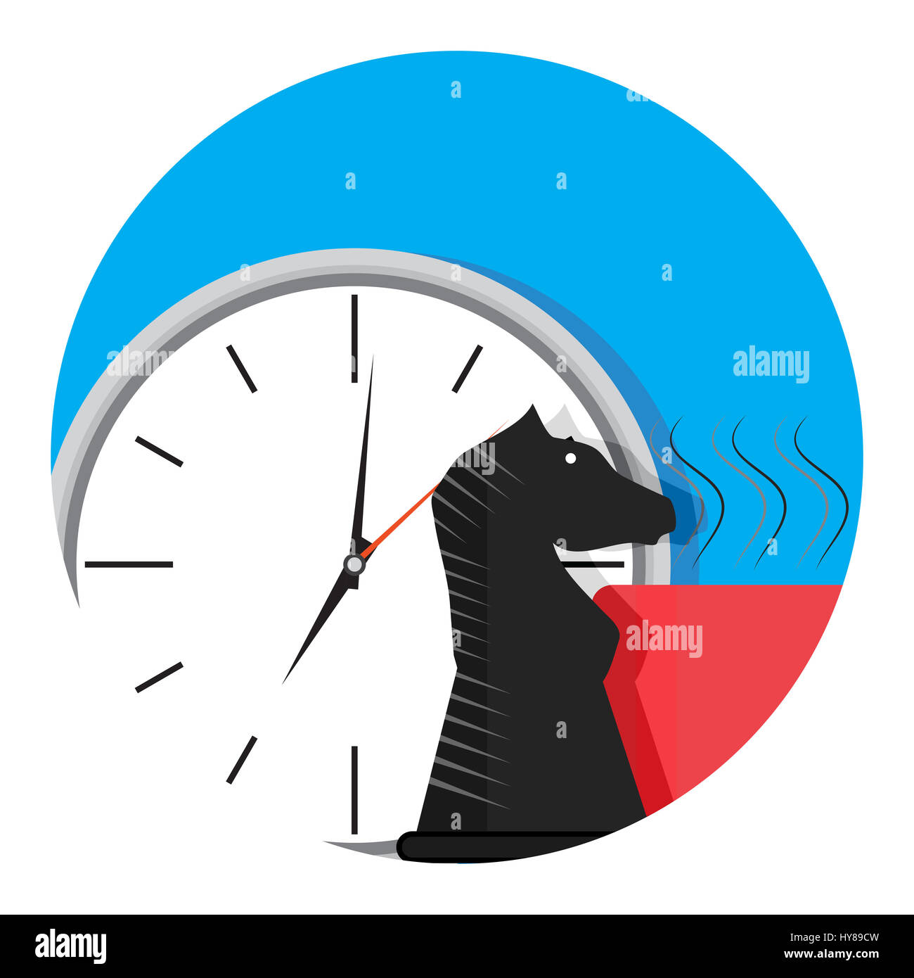 Time business strategy. Optimization and organization improve, breakfast with productive and efficiency Stock Photo