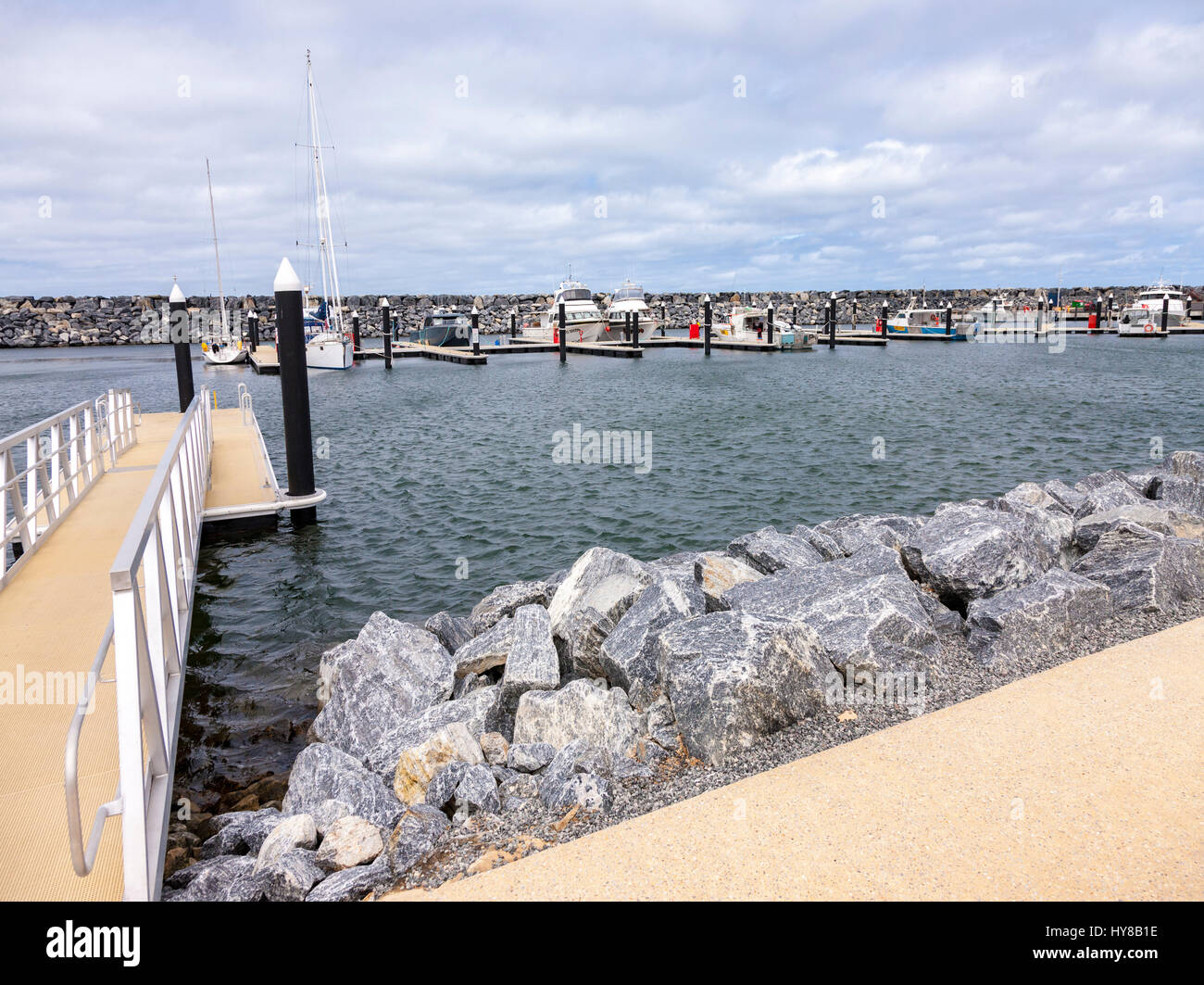 New boat harbour in Augusta, South Western Australia. Stock Photo