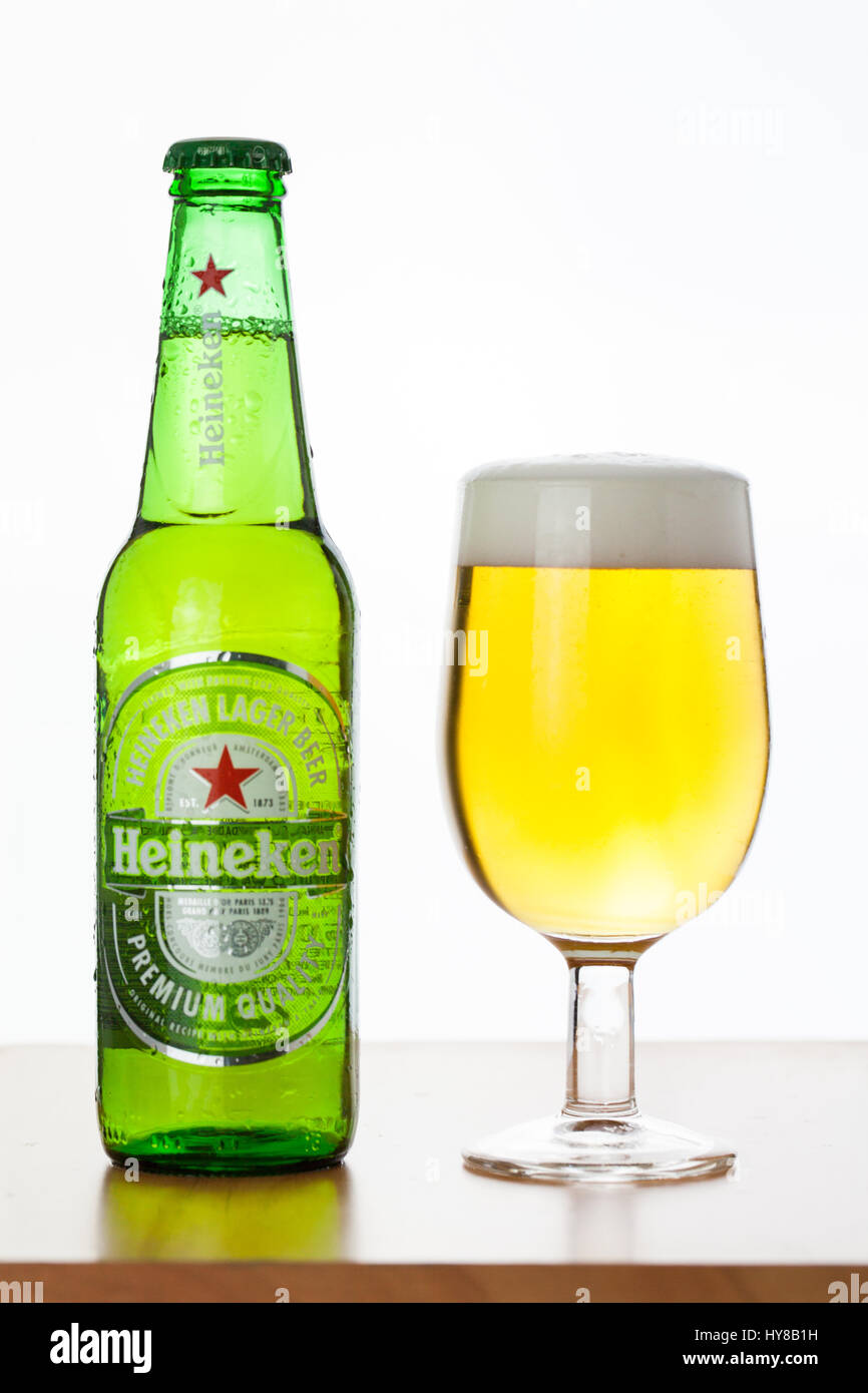 Heineken. Beer. Drink. Stock Photo