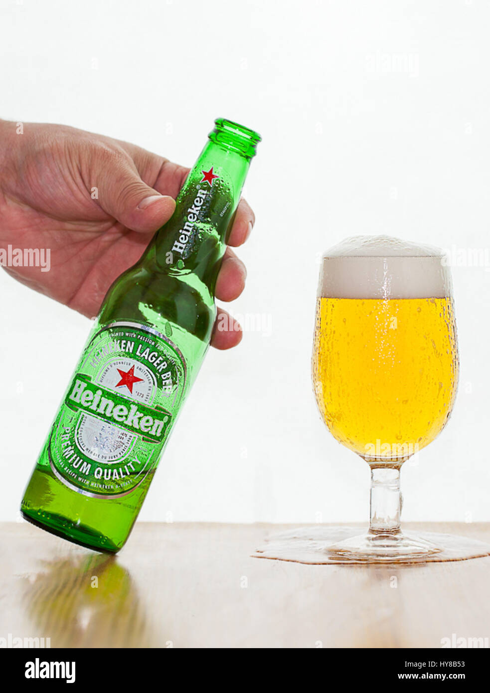 Heineken. Beer. Drink. Stock Photo