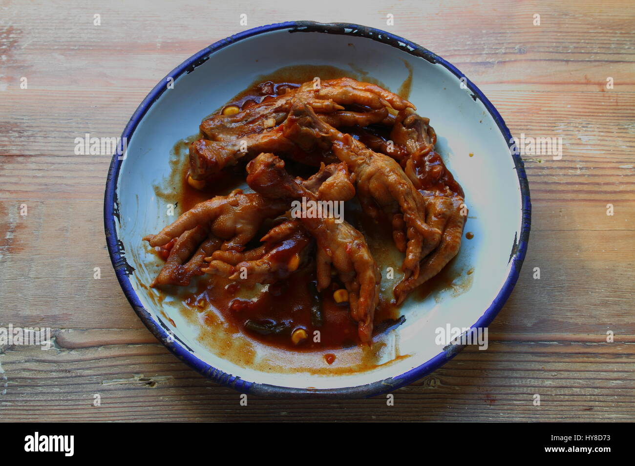 Chicken feet stew a traditional South African township delicacy Stock
