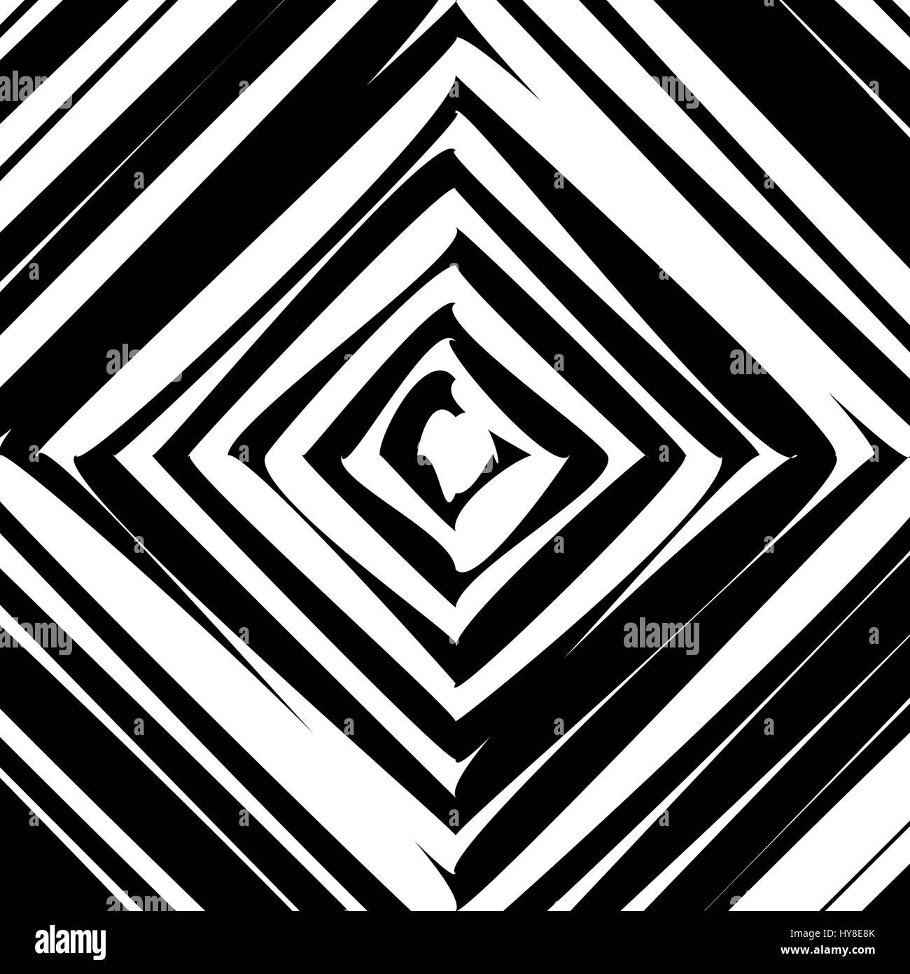 Black and White Hypnotic Background. Vector Illustration Stock Vector ...
