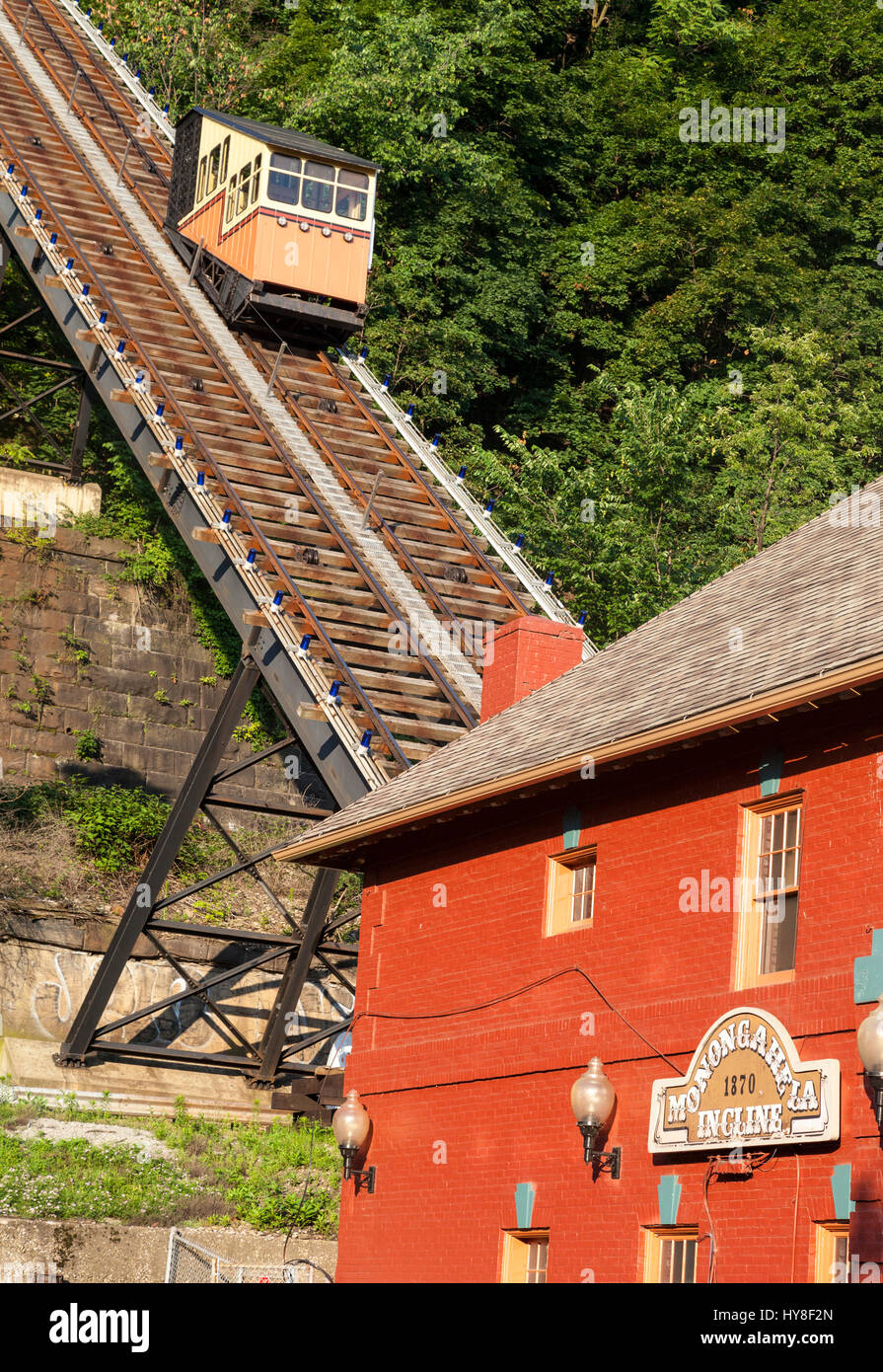 Pittsburgh, Pennsylvania. Monongahela Incline Funicular, Built 1870