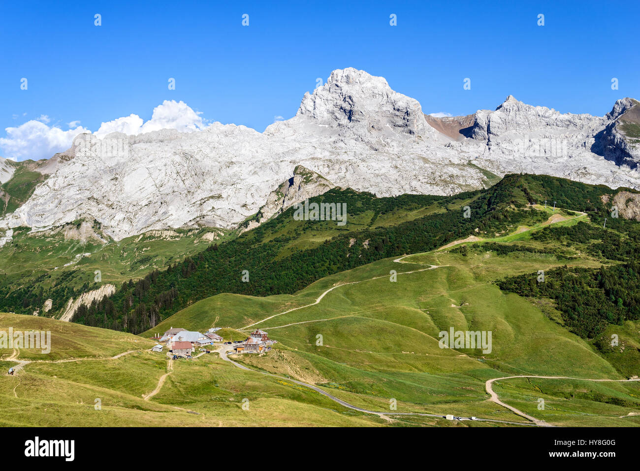 France, Haute-Savoie, Le Grand Bornand, Massif des Aravis, the Pointe