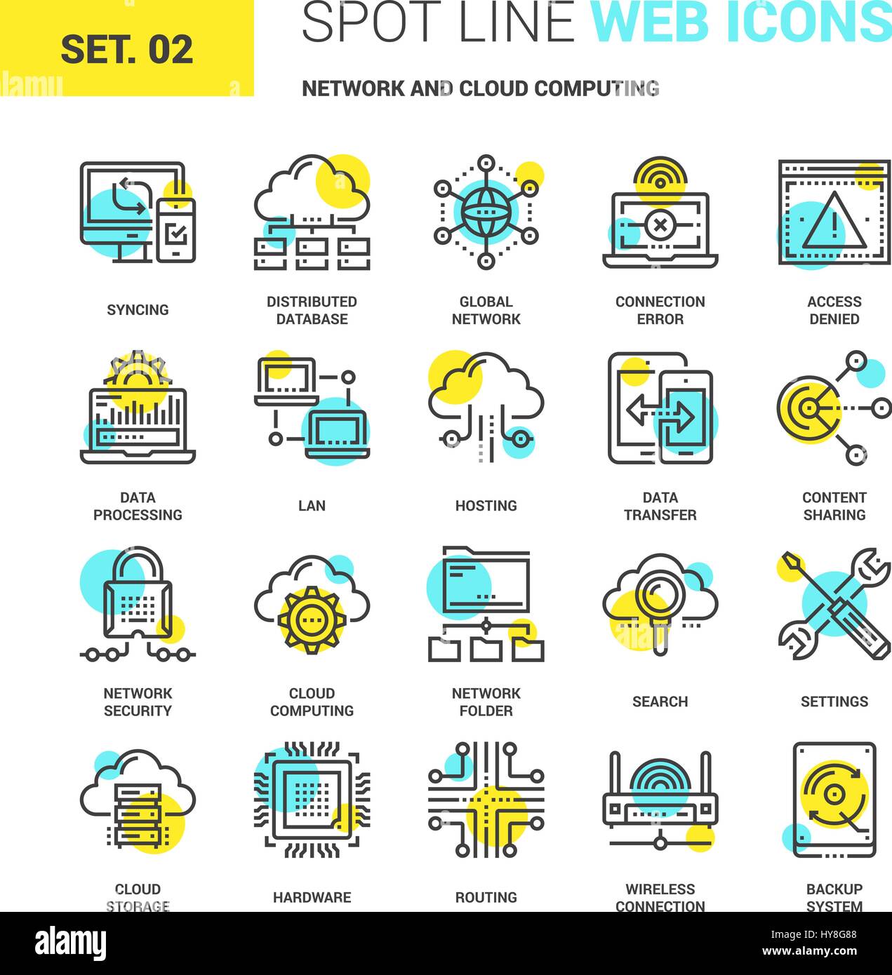 Cloud network error line Stock Vector Images - Alamy