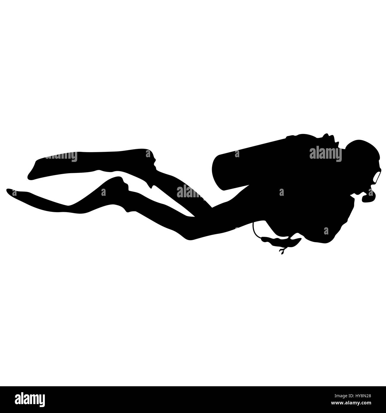 Navy diver silhouette snorkeling hi-res stock photography and images ...