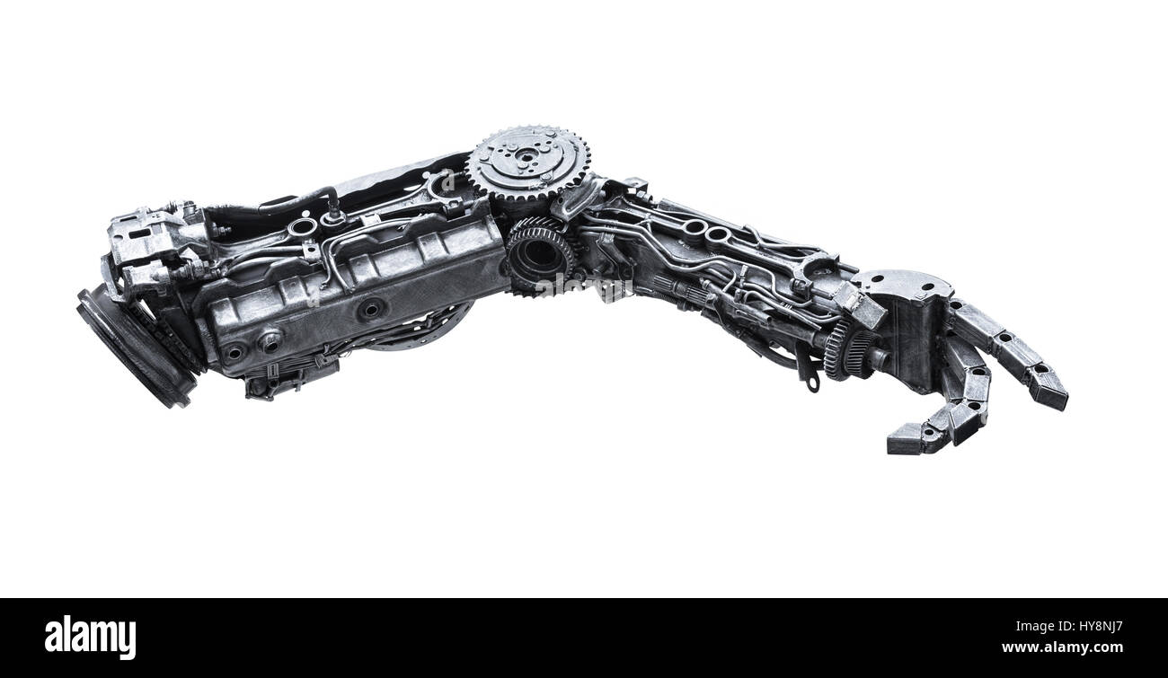 Robot made from scrap Cut Out Stock Images & Pictures - Alamy