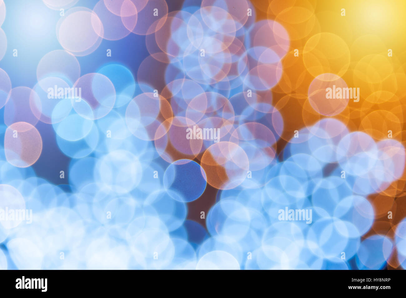 Blue twinkling lights bokeh hi-res stock photography and images - Alamy
