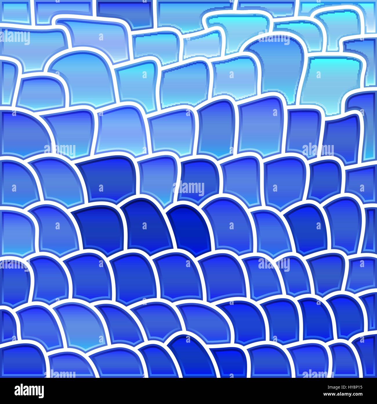 abstract vector stained-glass mosaic background - light and dark blue ...