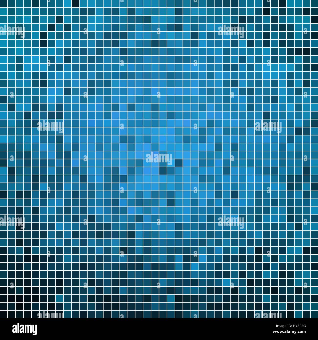 abstract vector square pixel mosaic background - blue Stock Vector ...