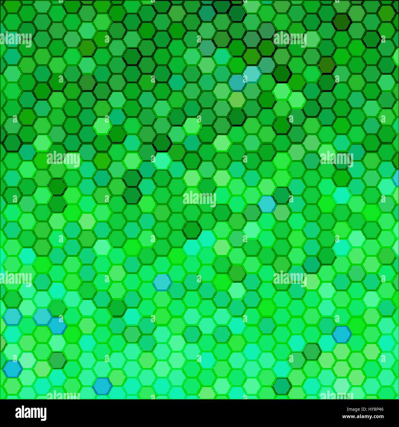 abstract vector geometric hexagon background - green and blue Stock ...