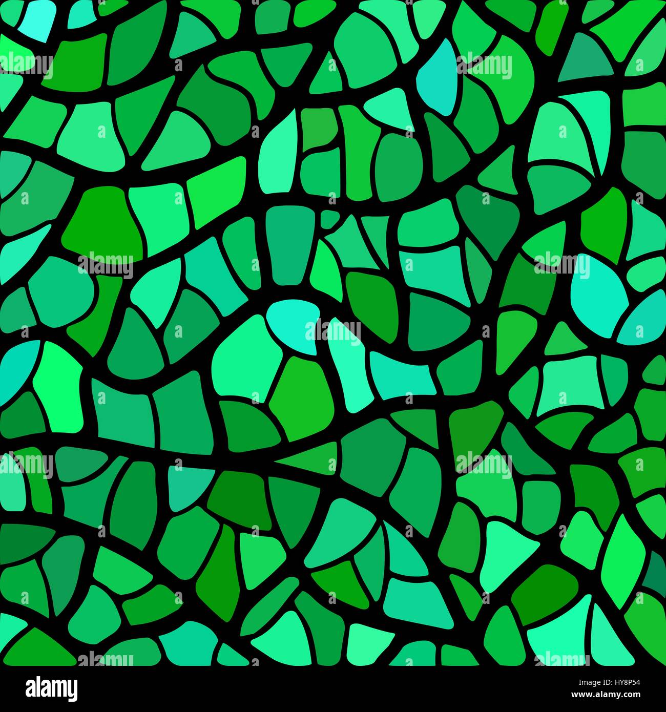 abstract vector stained-glass mosaic background - green and blue Stock ...