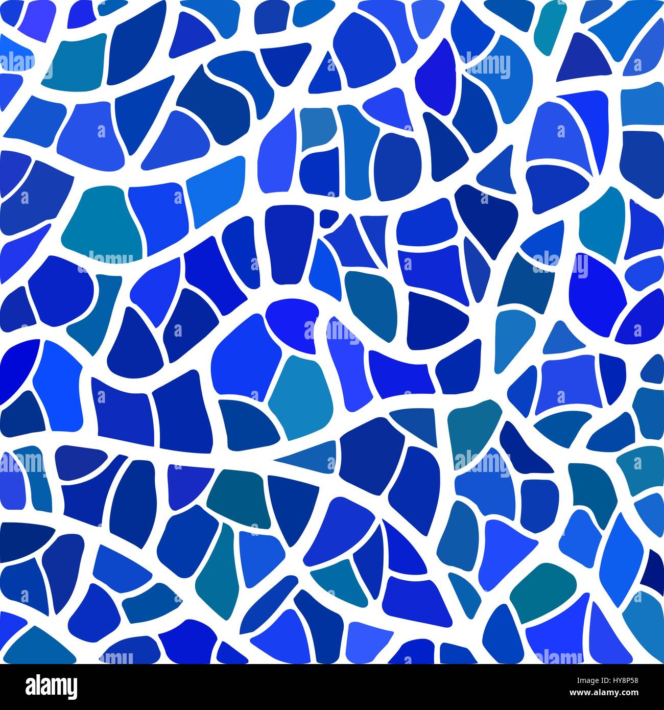 abstract vector stained-glass mosaic background - bright blue Stock ...