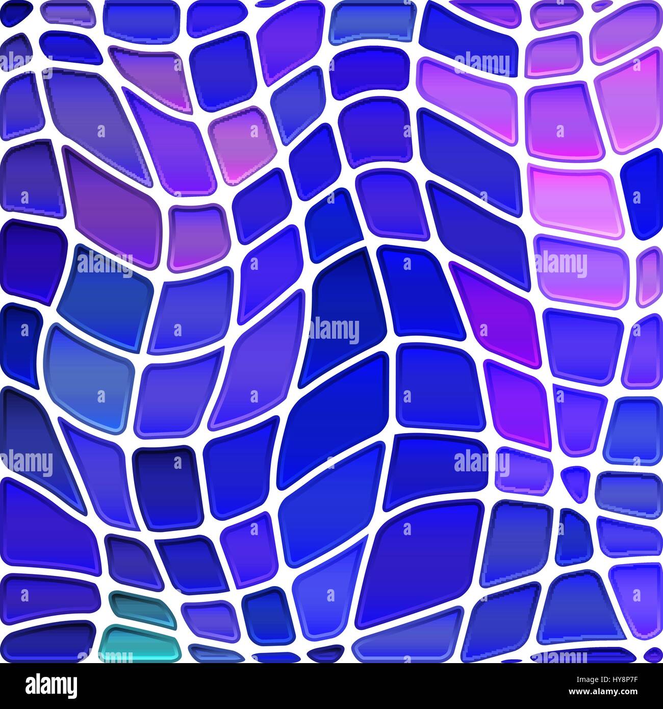 abstract vector stained-glass mosaic background - blue and violet Stock ...