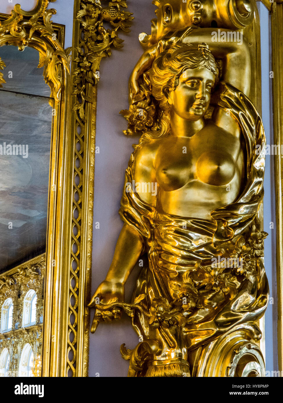 Catherine Palace interiors. Pushkin, St. Petersburg, Russia Stock Photo