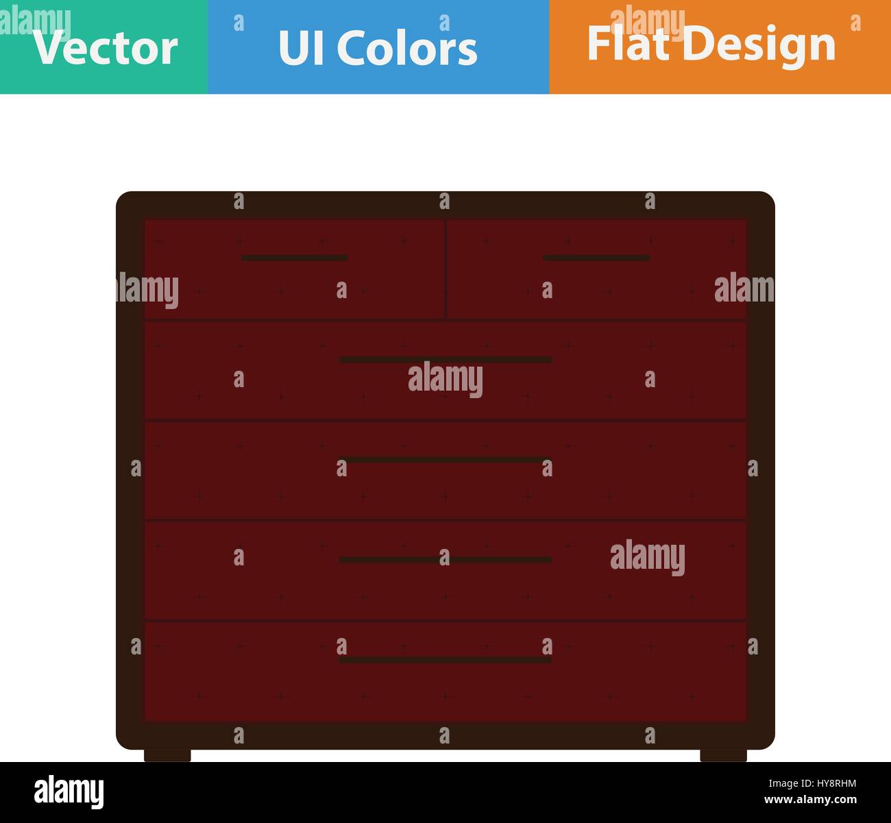 Wooden chest of drawers vector vectors hi-res stock photography and ...