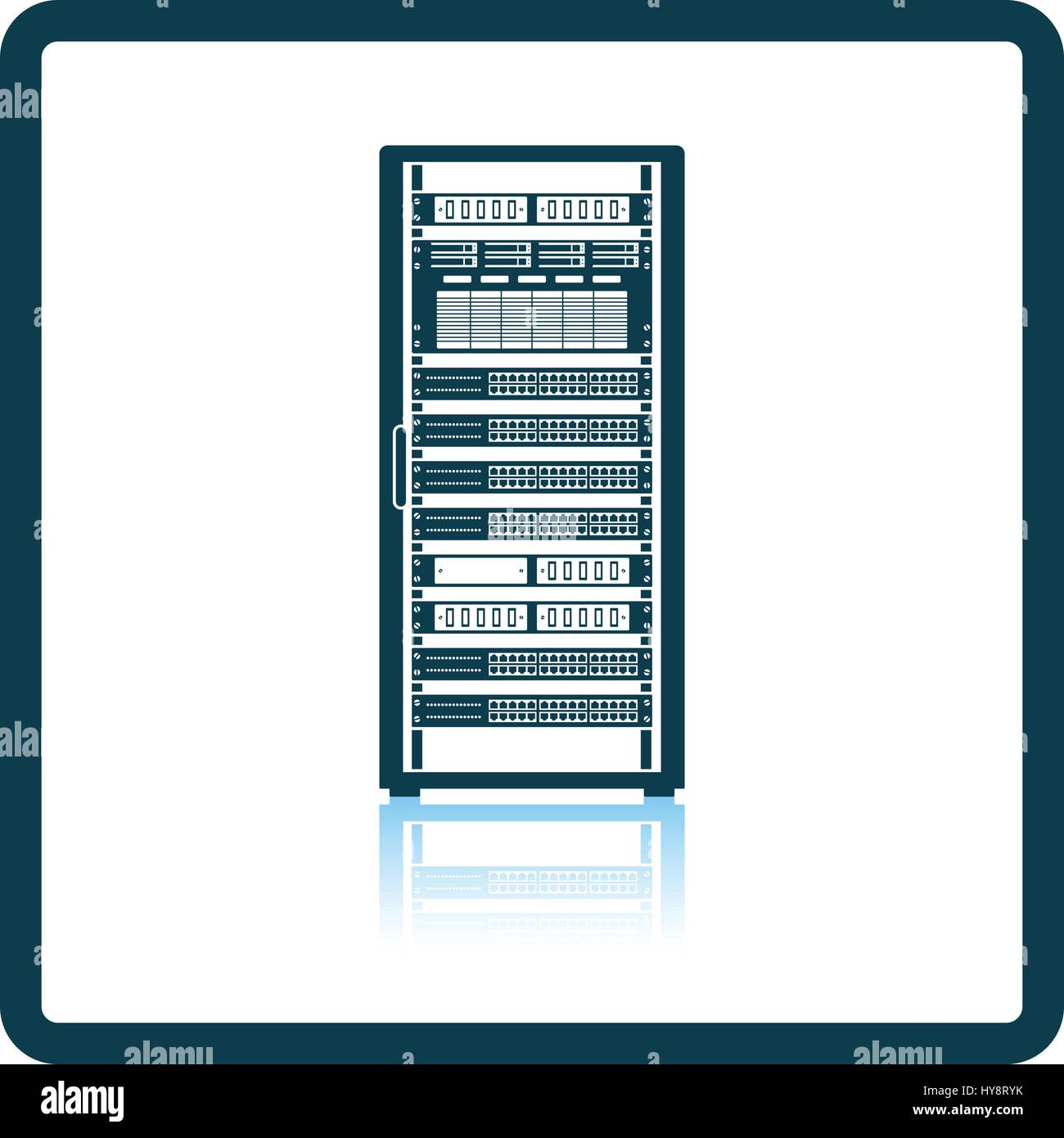 Server rack icon. Shadow reflection design. Vector illustration Stock ...