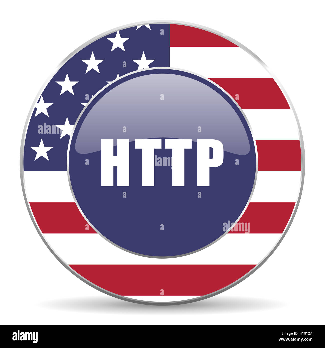 Http usa design web american round internet icon with shadow on white ...