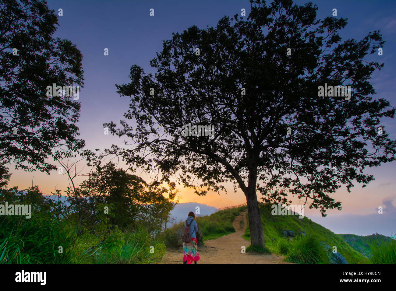 Beautiful sunrise at little Adams peak in Ella, Sri Lanka Stock Photo ...