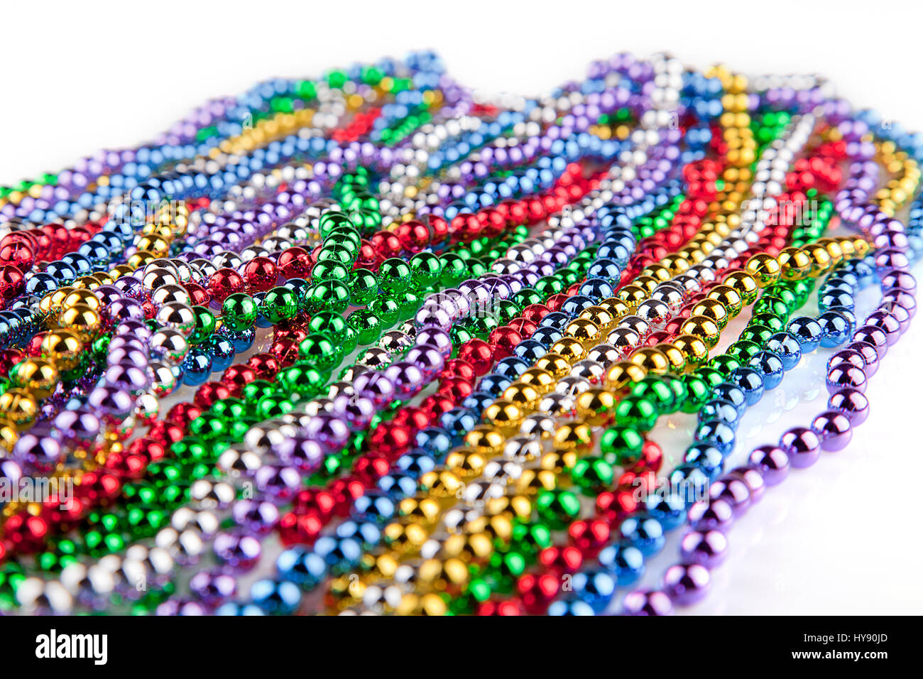 Colorful beads necklaces for Mardi Gras in New Orleans USA Stock Photo -  Alamy