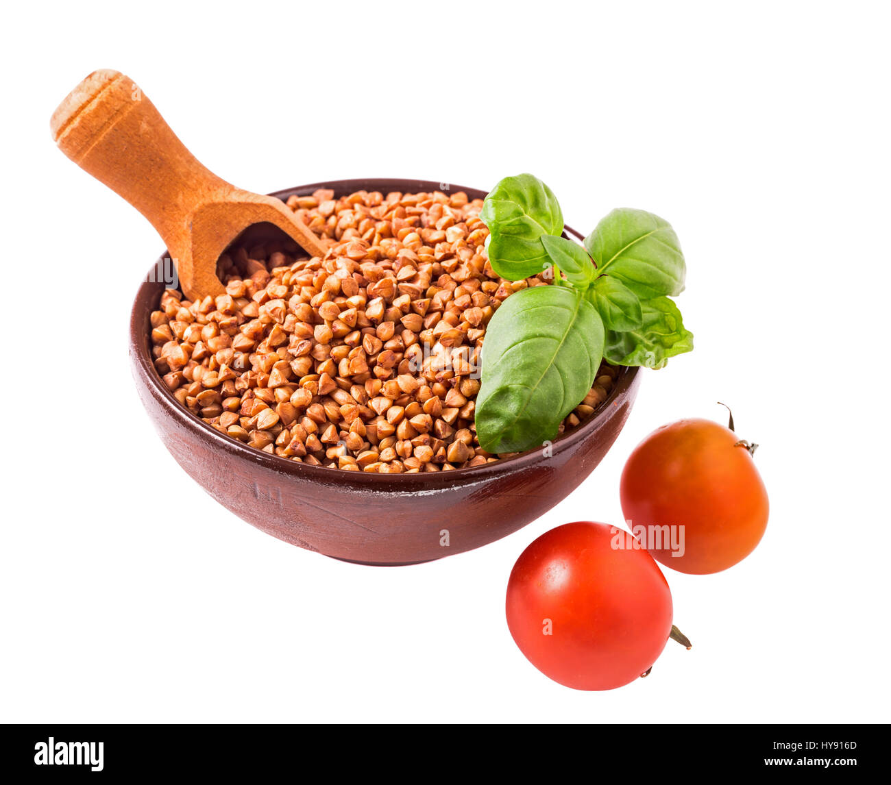Buckwheat bowl isolated Stock Photo Alamy