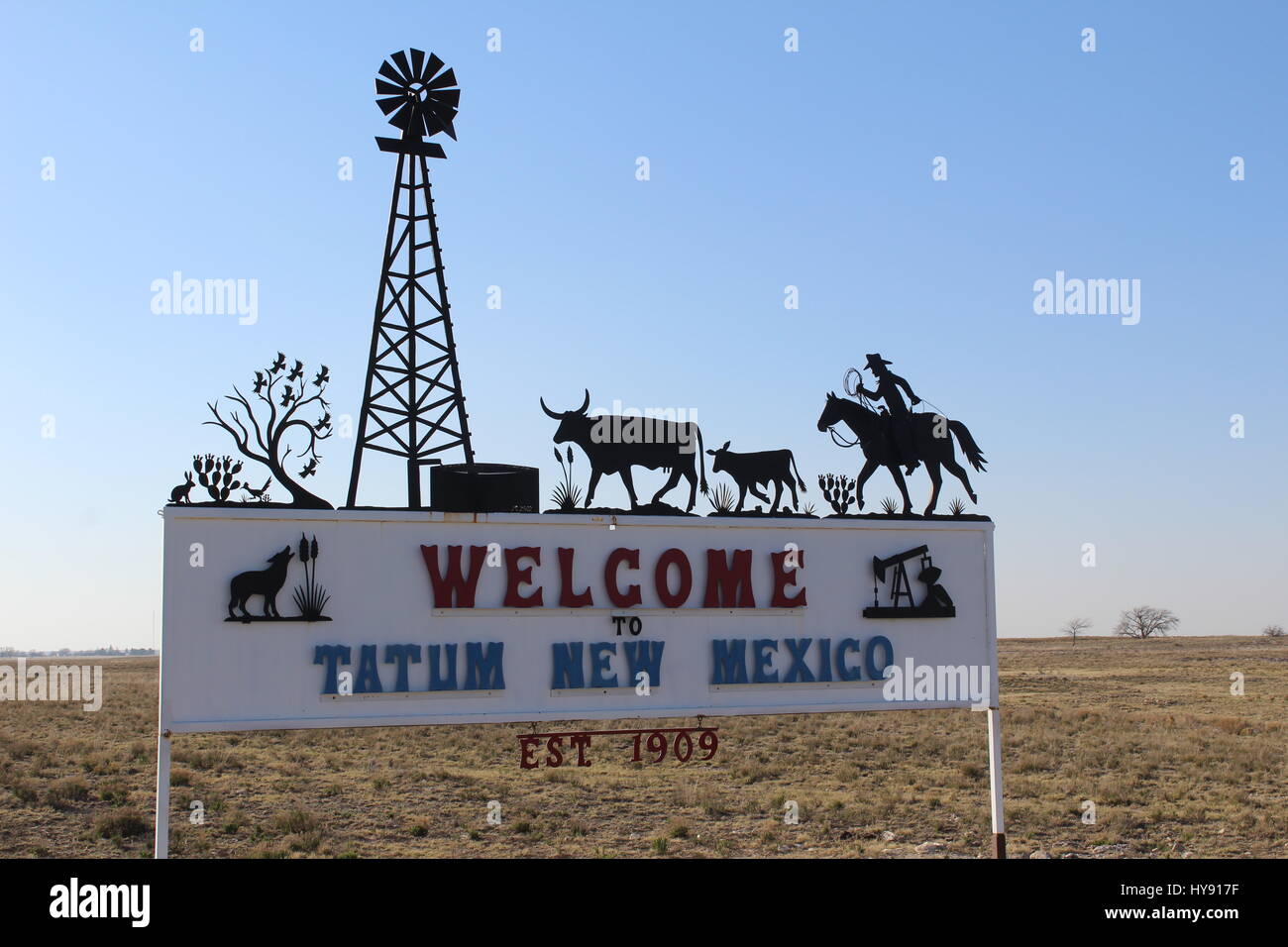 Sign, to Tatum NM USA Stock Photo Alamy