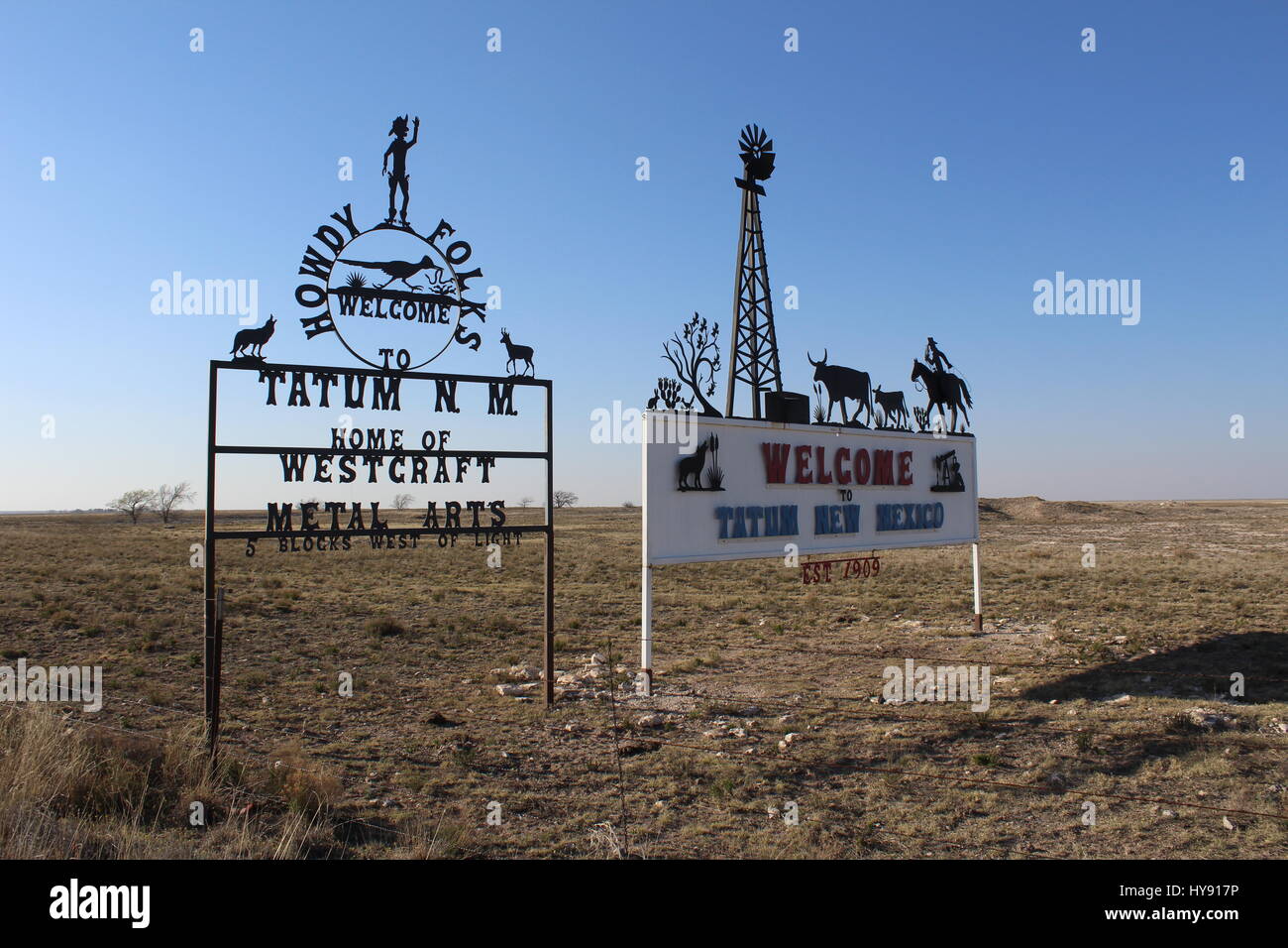 Sign, to Tatum NM USA Stock Photo Alamy