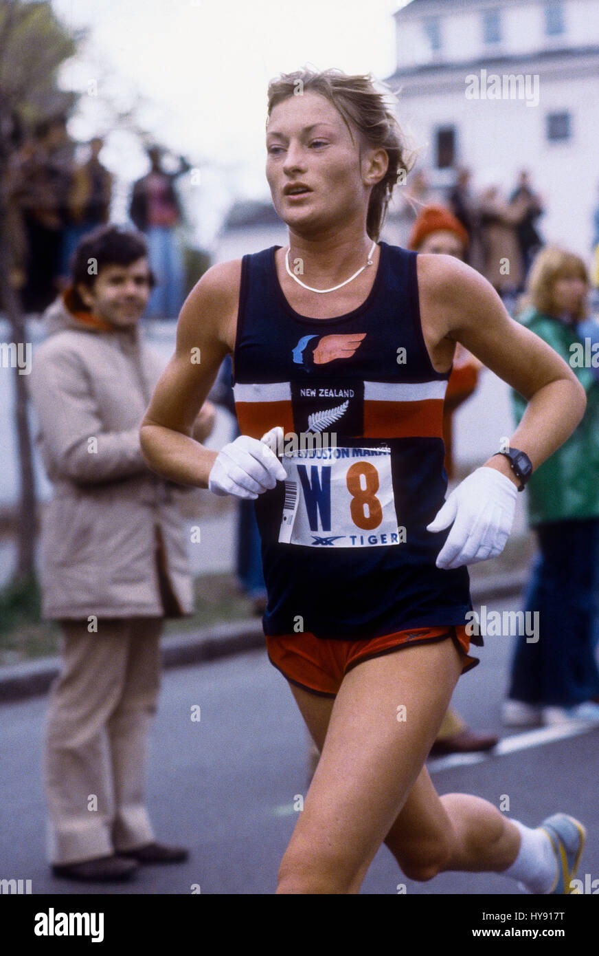 Allison Roe (NZL) winner of the 1981 Boston Marathon Stock Photo Alamy